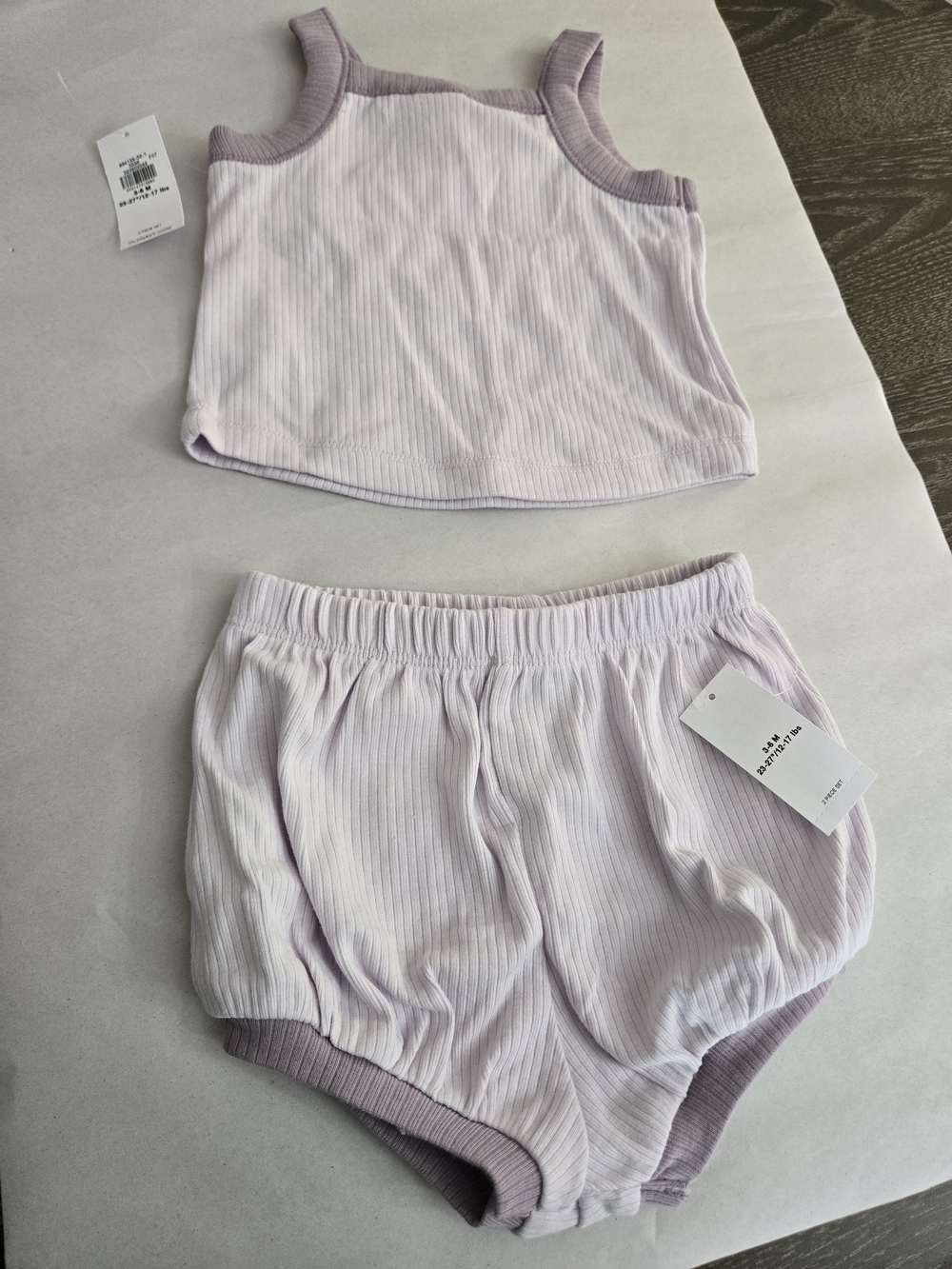 NWT Old Navy Baby Girl 2 Piece Ribbed Set Lilac 3-6M